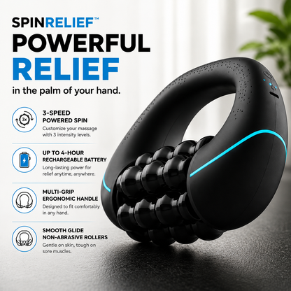 SpinRelief™ – Portable Muscle Recovery Massager