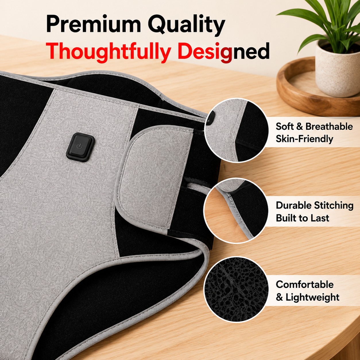 CrampZero™ — Red Light Heating & Massage Belt
