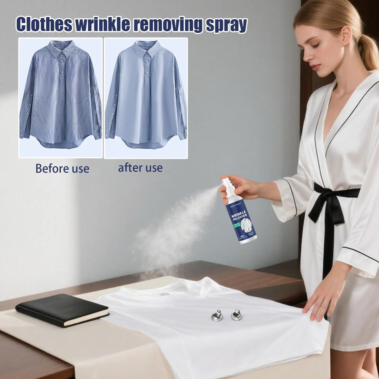 WrinklEase™ – Instant Wrinkle Release & Fabric Refresh Spray
