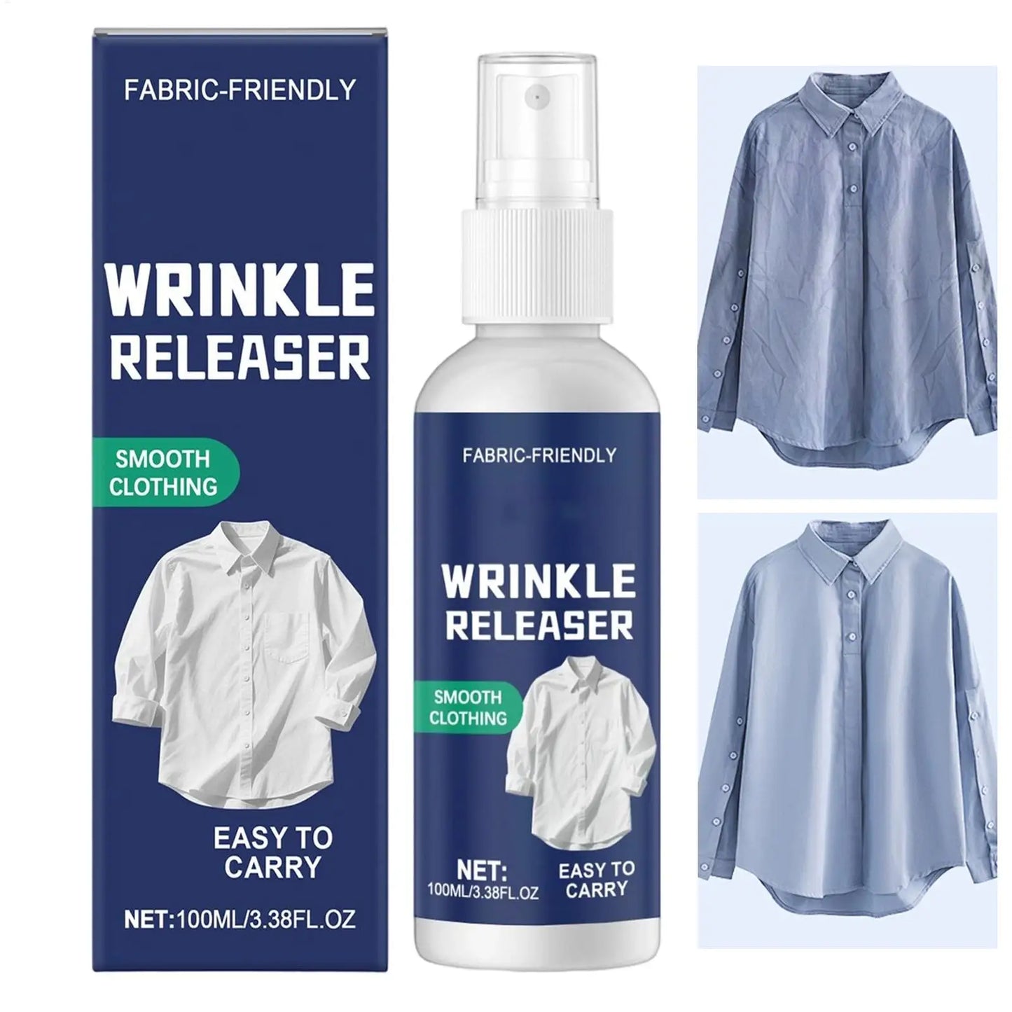WrinklEase™ – Instant Wrinkle Release & Fabric Refresh Spray